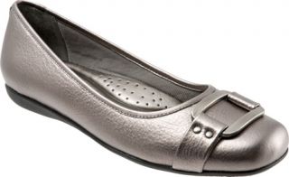 Womens Trotters Sizzle Signature   Pewter Metallic Soft Tumbled Leather Ornamen
