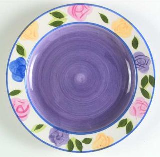 Tabletops Unlimited Flora Salad Plate, Fine China Dinnerware   Floral Rim, Diffe