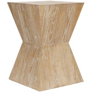 Safavieh Bali Sugkai Wood Side Table (Light TeakMaterials Sugkai WoodFinish Light TeakDimensions 19.5 inches high x 14 inches wide x 14 inches deepNumber of boxes this will ship in 1Item arrives fully assembled )