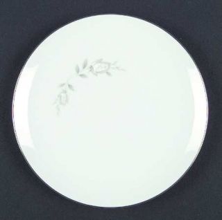 Four Crown Ardmore Salad Plate, Fine China Dinnerware   White&Green Rosebuds,Gre