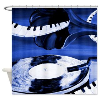  Blue Musical Shower Curtain  Use code FREECART at Checkout