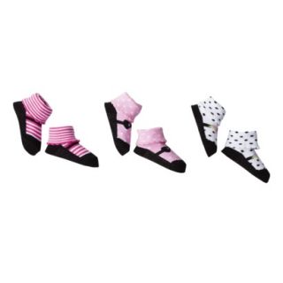 Luvable Friends Newborn Girls 3 Piece Little Socks   Pink 0 6 M