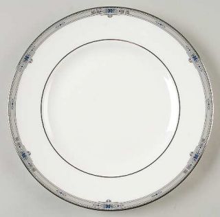 Wedgwood Amherst (Platinum Trim) Salad Plate, Fine China Dinnerware   Gray Band,