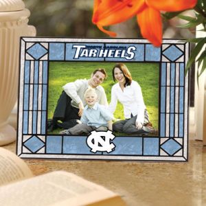 North Carolina Tar Heels Art Glass Picture Frame