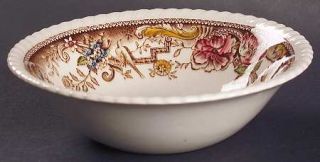 Johnson Brothers Devonshire Brown/Multicolor Coupe Cereal Bowl, Fine China Dinne