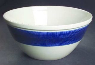 Rorstrand Koka Blue Mixing Bowl, Fine China Dinnerware   Blue Rim, White Center
