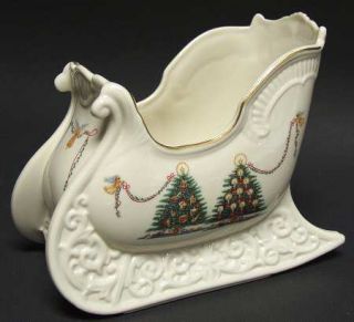 Lenox China Joys Of Christmas Giftware Sleigh Centerpiece, Fine China Dinnerware