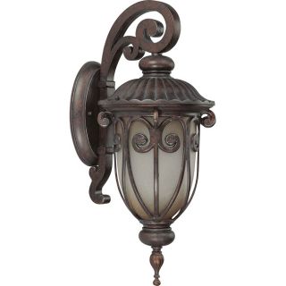 Corniche 1 Light Small Arm Down Burlwood Wall Sconce