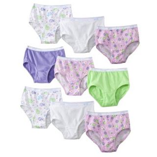 Fruit Of The Loom Girls 9 pack Brief Underwear   Assorted Colors 6