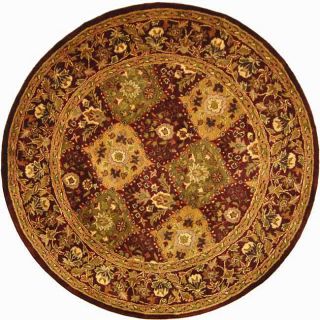 Handmade Tabriz Wine Wool Rug (36 Round) (RedPattern OrientalMeasures 0.625 inch thickTip We recommend the use of a non skid pad to keep the rug in place on smooth surfaces.All rug sizes are approximate. Due to the difference of monitor colors, some rug