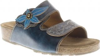 Womens Spring Step Meadowlark   Blue Leather Casual Shoes