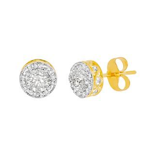 CT. T.W. Diamond Stud Earrings, Yg, Womens