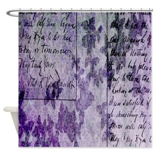  Victorian Purple Love Letters Shower Curtain  Use code FREECART at Checkout