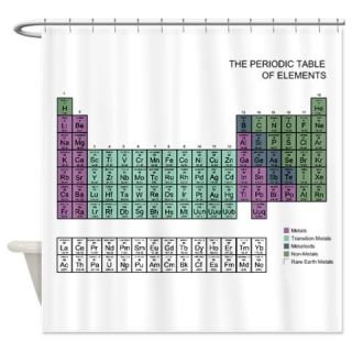  Colorful Periodic Table Shower Curtain  Use code FREECART at Checkout