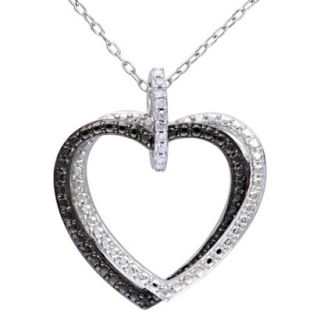 0.05 CT. T.W. Diamond Heart Silver Pendant with Chain   Silver