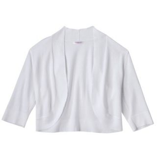 Xhilaration Womens Crop Elbow Sleeve Cardigan   Fresh White XL