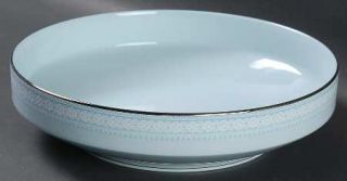 Noritake Wedding Veil 8 Round Vegetable Bowl, Fine China Dinnerware   Blue & Wh