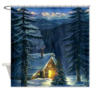 Christmas Snow Landscape Shower Curtain  Use code FREECART at Checkout