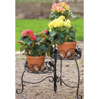 BFG Supply Co Panacea Plant Stand Folding 3 Tier Scroll & Ivy Multicolor  