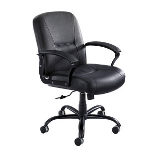 Safco Serenity Big And Tall Leather Mid back Office Chair