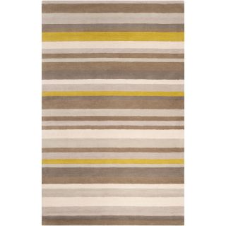 Angelohome Loomed Olive Madison Square Wool Rug (8 X 10)