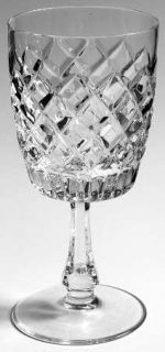 Gorham Fairfax Clear Wine Glass   Cut Criss Cross & Vertical Design