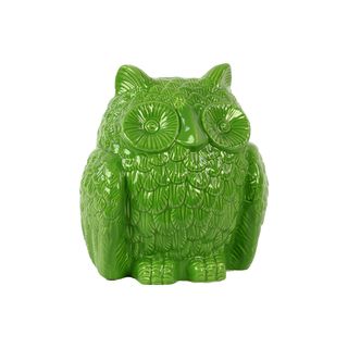 Green Ceramic Owl (GreenDimensions 8.19 inches high x 7.28 inches wide x 6.97 inches deep CeramicColor GreenDimensions 8.19 inches high x 7.28 inches wide x 6.97 inches deep)