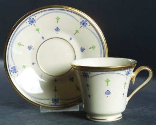 Lenox China Chateau Footed Cup & Saucer Set, Fine China Dinnerware   Dimension,