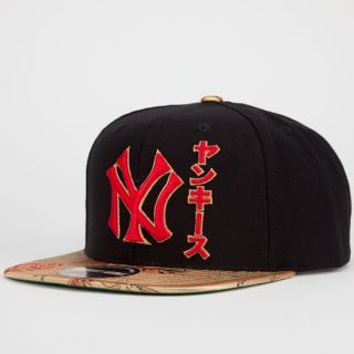 Yankees Chiba Mens Strapback Hat Black Combo One Size For Men 22