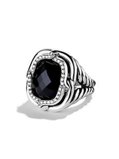David Yurman Diamond & Sterling Silver Ring/Black Onyx   Black Onyx