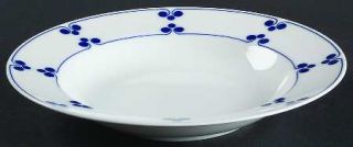 Fitz & Floyd Allegro Blue Rim Soup Bowl, Fine China Dinnerware   Groups Of 3 Blu