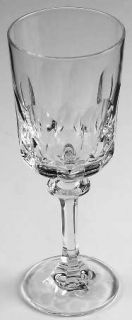Tiffin Franciscan Atwater Wine Glass   Stem #17701, Cut Thumbprint & Vertical