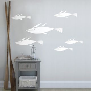 ADZif Spot School of Fish Wall Decal S3342R Color White