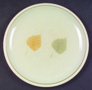 Denby Langley Energy Leaf Salad Plate, Fine China Dinnerware   Green And Gold Le