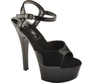 Womens Highest Heel Sabrina   Black Patent Vinyl Sandals