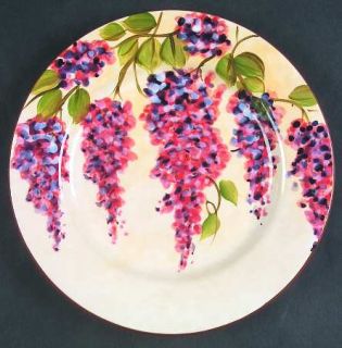 Heritage Mint Wisteria Salad Plate, Fine China Dinnerware   Pink/Purple Wisteria