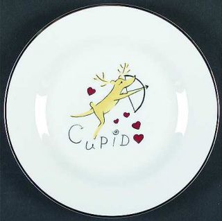 Pottery Barn Reindeer Salad Plate, Fine China Dinnerware   SantaS Reindeer,Mult