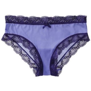 Gilligan & OMalley Womens Mesh Lace Trim Hipster   Violet Lily XS