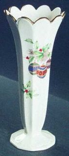 Mikasa Christmas Spirit 9 Vase, Fine China Dinnerware   Holly And Christmas Bal