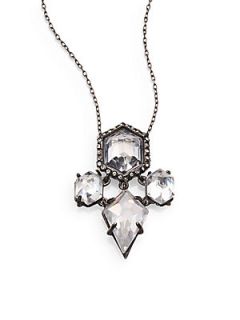 Alexis Bittar Faceted Sparkle Necklace   Silver
