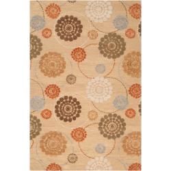 Hand tufted Belle Towers Orange New Zealand Wool Rug (9 X 13)