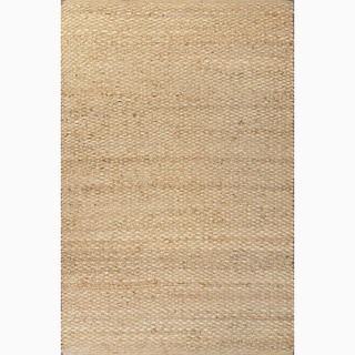 Handmade Taupe/ Tan Hemp Textured Eco friendly Rug (8 X 10)