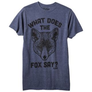 Mens What Does The Fox Say? Graphic Tee   Navy M