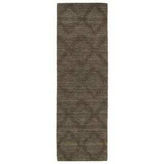 Trends Chocolate Brown Prints Wool Rug (26 X 8)