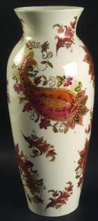 Lenox China Burnished Amber Vase, Fine China Dinnerware   Reddish Paisley/Gold A