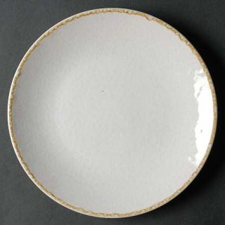 Dansk Bianco Salad Plate, Fine China Dinnerware   All Pearl White,Yellow/Tan Tri