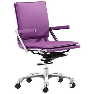 Zuo Lider Plus Office Chair   Purple