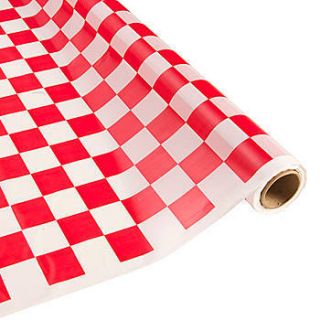Red White Checkered Table Roll
