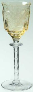 Tiffin Franciscan Cadena Amber Wine Glass   Stem #15065, Amber