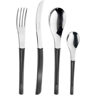 Red Vanilla Cinema Black 24 piece Flatware Set